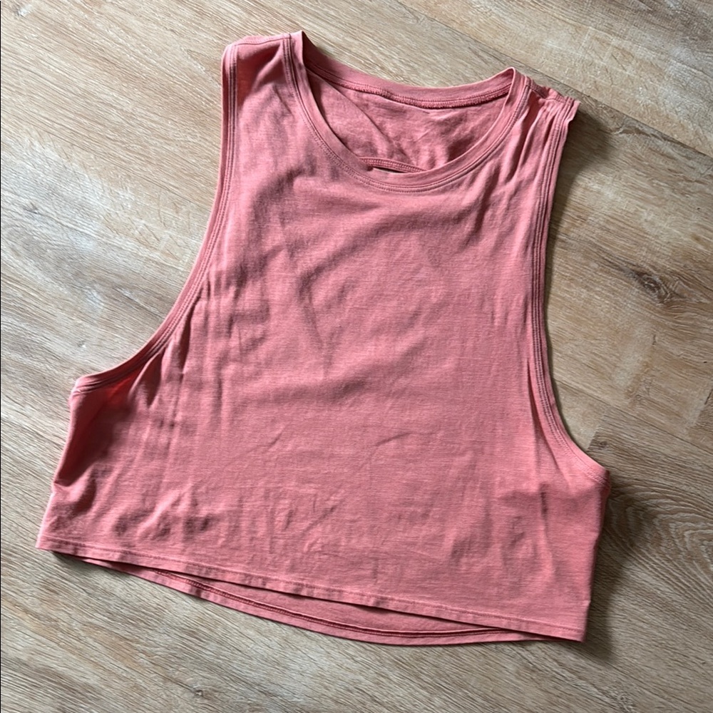 Lululemon Athletica Pink Muscle Crop Tank Top